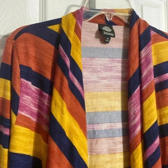 Bobeau striped cardigan sweater top MEDIUM M - Picture 4 of 12